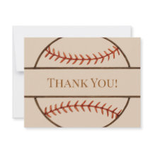 Tarjetas de agradecimiento temáticas de béisbol