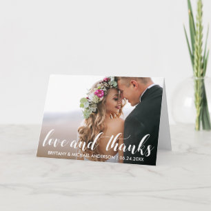 Tarjetas de agradecimiento tras la boda Amor y a