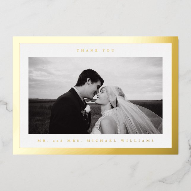 Tarjetas de agradecimiento tras la boda | Añadir l (Anverso)