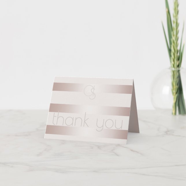 Tarjetas de agradecimiento tras la boda | Elegante (Anverso)
