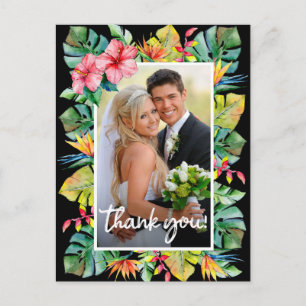 Tarjetas de agradecimiento tras la boda Foto con