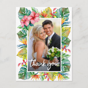 Tarjetas de agradecimiento tras la boda Foto con