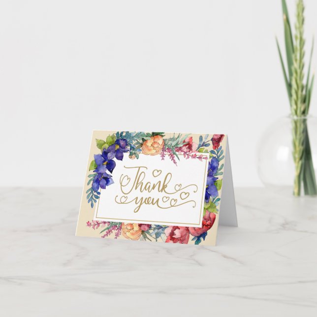 Tarjetas de agradecimiento tras la boda | Happines (Anverso)