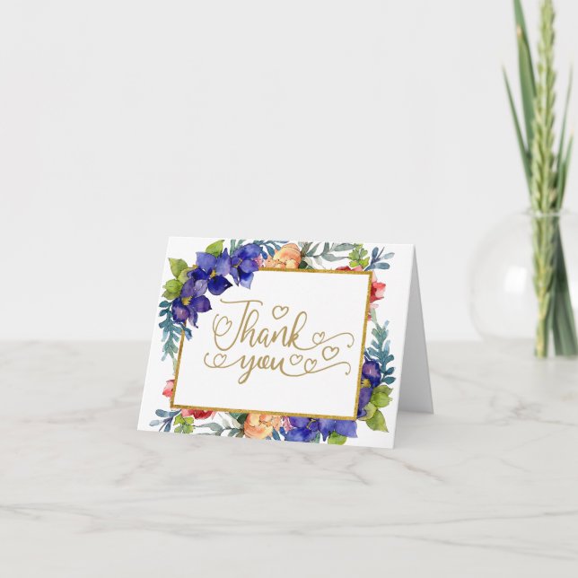 Tarjetas de agradecimiento tras la boda | Happines (Anverso)
