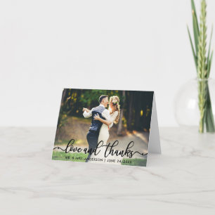 Tarjetas de agradecimiento tras la boda Nota de
