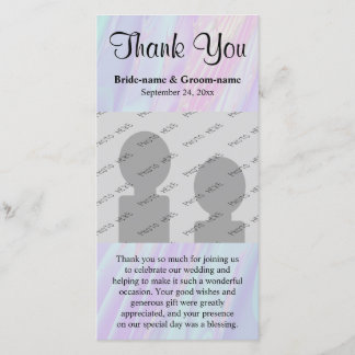 Tarjetas de agradecimiento tras la boda. Patrón de