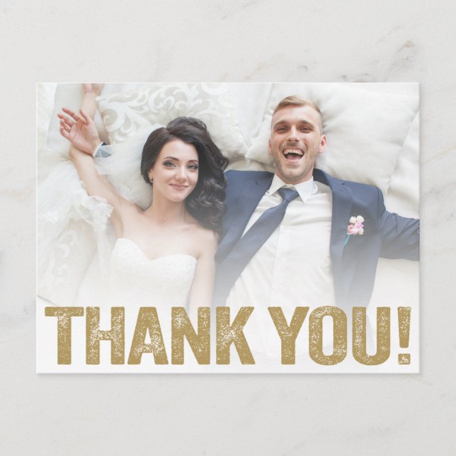 Tarjetas de agradecimiento tras la boda | Tipo De  (Anverso)