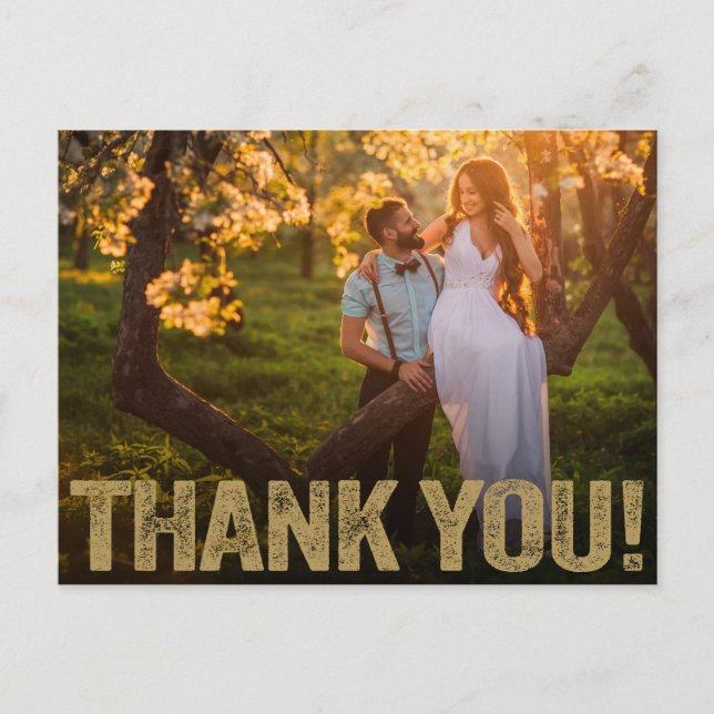 Tarjetas de agradecimiento tras la boda | Tipo De  (Anverso)