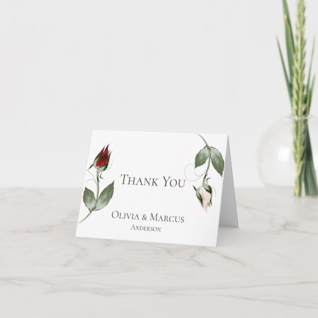 Tarjetas de agradecimiento tras la boda | Watercol (Anverso)