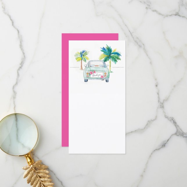 Tarjetas de agradecimiento tropicales (Anverso/Reverso In Situ)