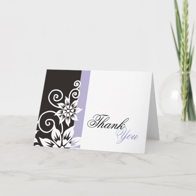 Tarjetas de agradecimiento únicas de Lavender y Bl (Anverso)