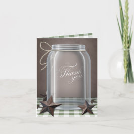 Tarjetas de agradecimiento verdes con estrellas rú
