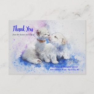 Tarjetas de agradecimiento veterinario para gatito