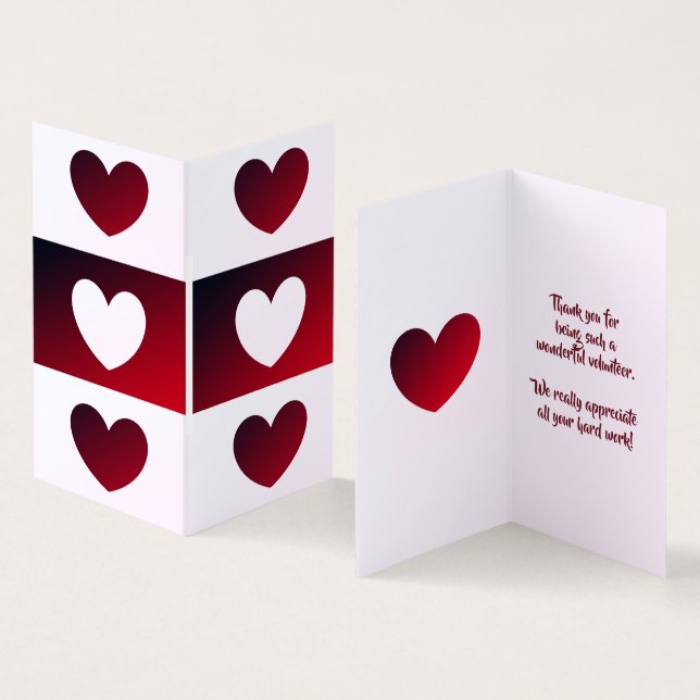 Tarjetas de agradecimiento voluntarias de dalDesig (Interior y exterior)