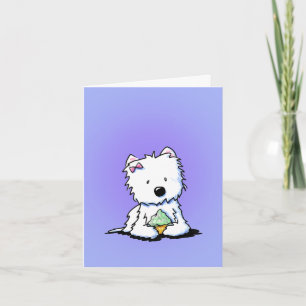 Tarjetas de agradecimiento Westie Cupcake