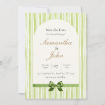 Tarjetas de Ahorro de Fecha de Boda con Franja Ver