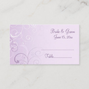 Tarjetas de ajuste de lugar de Boda de Swift Púrpu