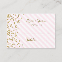 Tarjetas de ajuste de mesa de Boda de banda rosa d