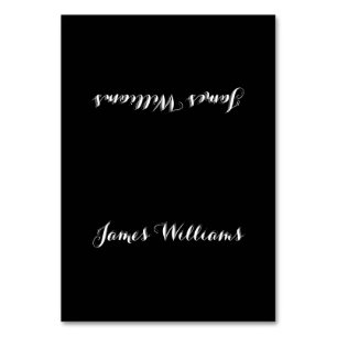 Tarjetas de ajuste simple de lugar blanco negro pe