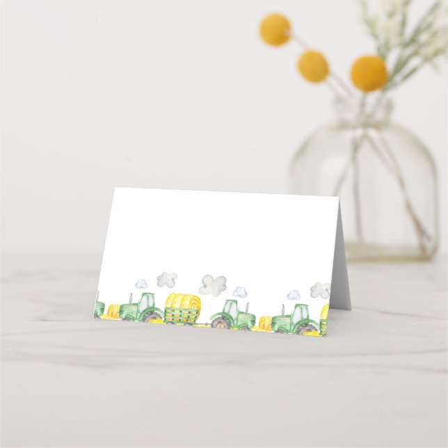 Tarjetas de alimentación de cumpleaños de la granj (Anverso)