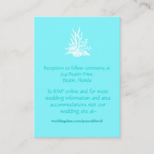 Tarjetas de alojamiento Beach Wedding