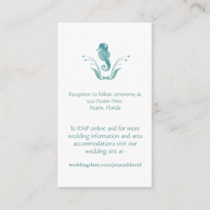 Tarjetas de alojamiento Beach Wedding