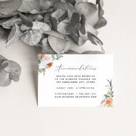 Tarjetas de alojamiento Boho Blooms Boda Hotel