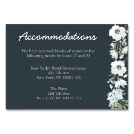Tarjetas de alojamiento con Boda floral