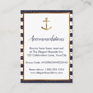 Tarjetas de alojamiento con confeti y rayas de Anc
