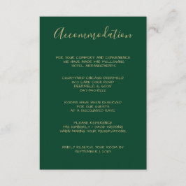 Tarjetas de alojamiento con cresta dorada monogram