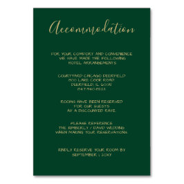 Tarjetas de alojamiento con Escudo oro monogramado