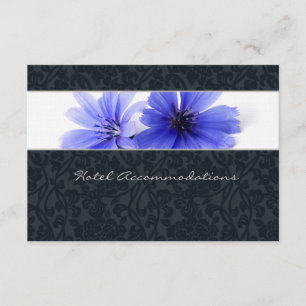 Tarjetas de alojamiento de la Marina Negra Floral 