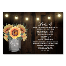 Tarjetas de alojamiento de la recepción de la boda