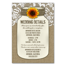 Tarjetas de alojamiento de la recepción de la boda