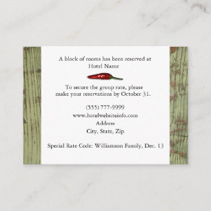 Tarjetas de alojamiento del Hotel Red Peppers