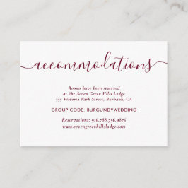 Tarjetas de alojamiento en Hotel Burgundy Boda