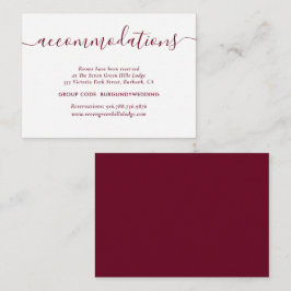 Tarjetas de alojamiento en Hotel Burgundy Boda
