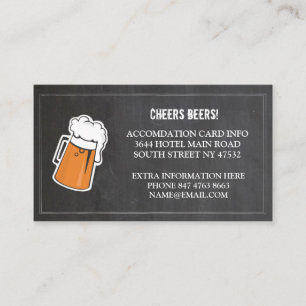 Tarjetas de alojamiento extra para cerveza Cheers