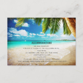Tarjetas de alojamiento para bodas en la playa de 