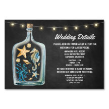 Tarjetas de alojamiento para la recepción de boda 