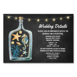 Tarjetas de alojamiento para la recepción de boda 