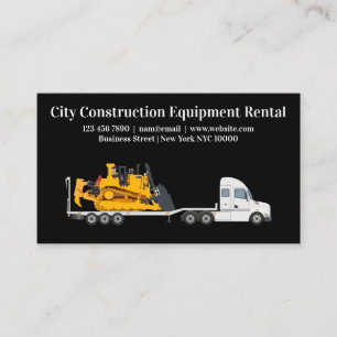 Tarjetas de alquiler de equipo de construcción