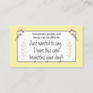 Tarjetas de amabilidad de flores amarillas para al