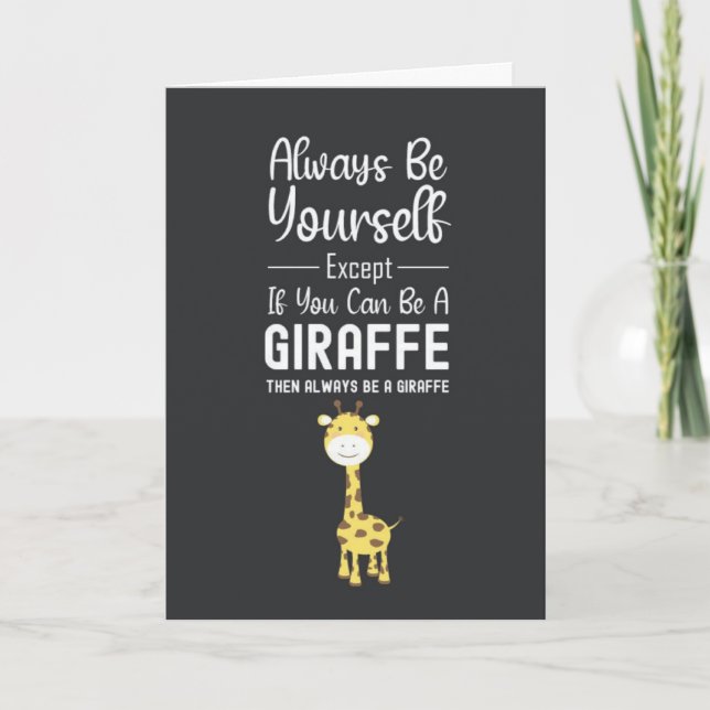 Tarjetas de Amante de Jirafas Lindas Animales Dive (Anverso)