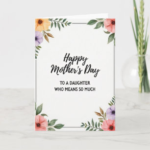 Tarjetas de amor de hijas rayadas