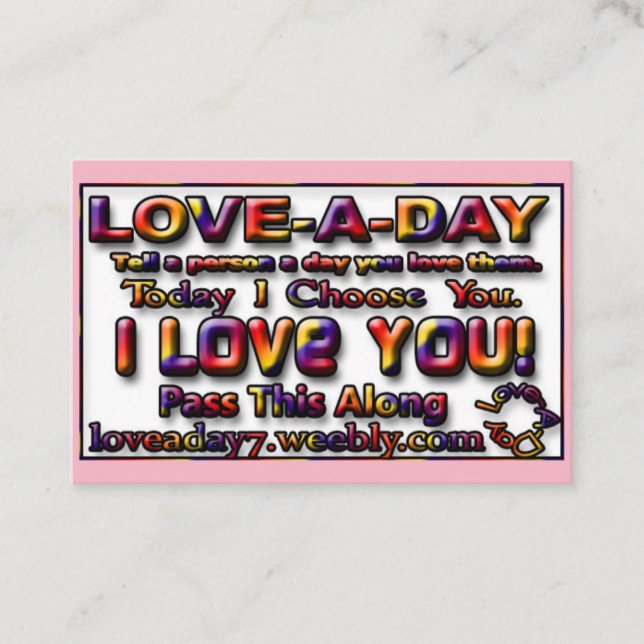 Tarjetas de Amor del Día (Anverso)