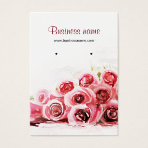 Tarjetas de anclaje de fondo de pintura de rosas r