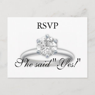 Tarjetas de anillo de diamantes Platinum RSVP