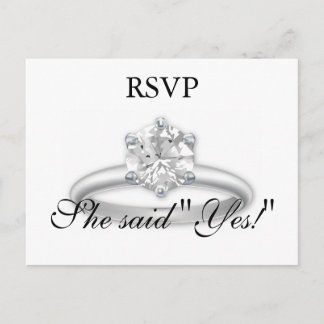 Tarjetas de anillo de diamantes Platinum RSVP