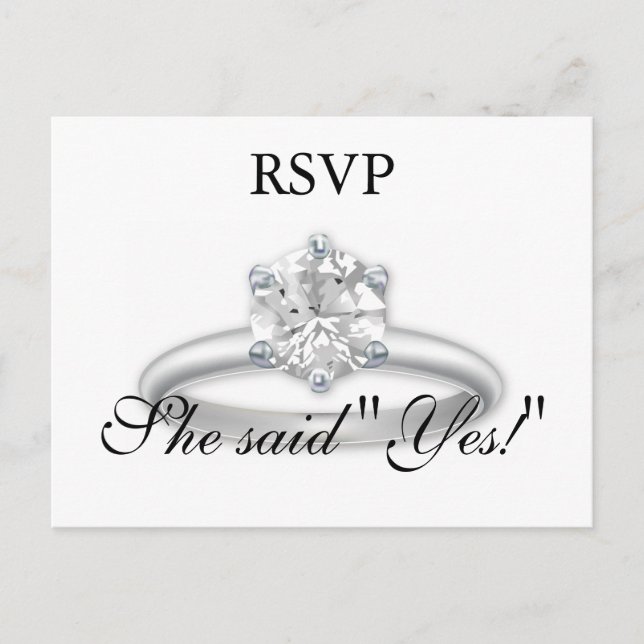 Tarjetas de anillo de diamantes Platinum RSVP (Anverso)